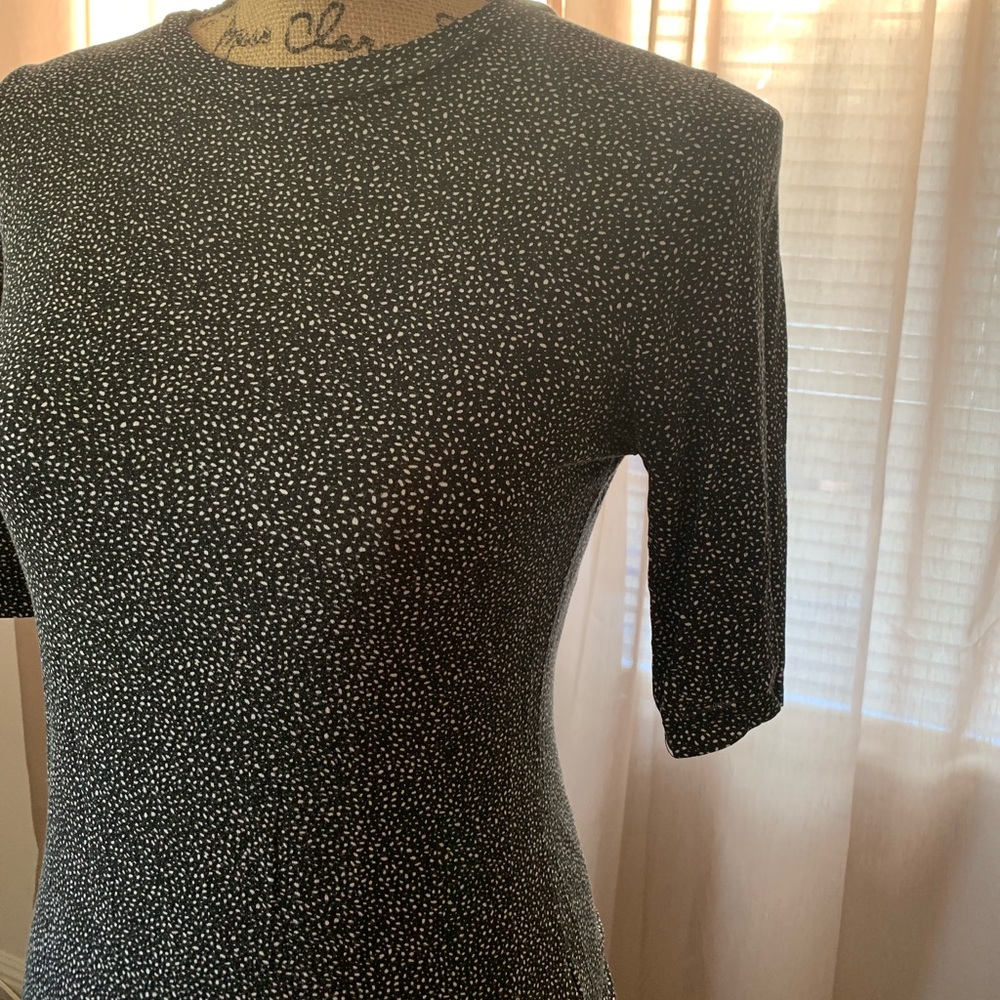 Dark blue printed work shirt in Size Small - Picture 2 of 3
